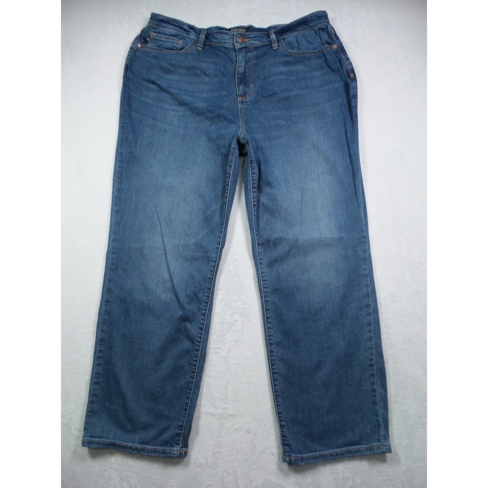 Judy Blue Jeans Womens Size 15/32 Blue Denim Straight Fit Stretch High Rise
